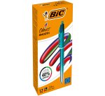 Penna sfera a scatto 4 Colori Smooth - 1.0 mm - fusto verde acqua - Bic - conf. 12 pezzi