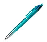 Penna sfera a scatto 4 Colori Smooth - 1.0 mm - fusto verde acqua - Bic - conf. 12 pezzi