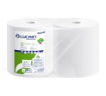 Bobina asciugatutto Eco Pulitutto - microgoffrata - 2 veli - diametro 24,5 cm - 23,5 cm x 212 m - 18,5 gr - carta riciclata - bianco  - Lucart