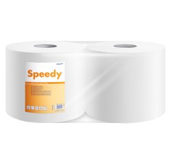 Bobina asciugatutto Speedy - 2 veli - 17 gr - diametro 26 cm - 21,5 cm x 192 m - microgoffrata - cellulosa - bianco - Lucart