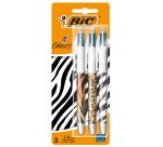 Penna sfera a scatto 4 Colori Animalier - 1.0 mm - Bic - conf. 3 pezzi