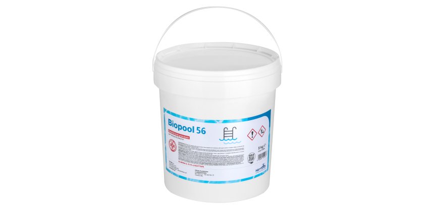 Disinfettante granulare per acque di piscine Biopool 56 in secchio - 5 Kg - Nettuno
