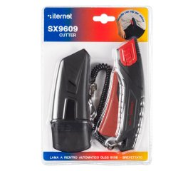 Cutter Super Safety SX 9609 - con custodia - lama a rientro automatico - Iternet