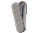 Penna a sfera Avori - punta M - fusto blu polvere - Faber-Castell