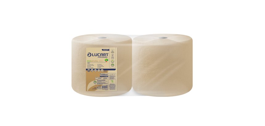 Bobina asciugatutto EcoNatural - 3 veli - 800 strappi - 212 m - Lucart
