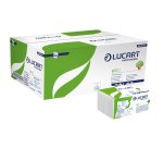 Asciugamani piegati a Z Eco - 2 veli - 21 gr - goffratura corda - 23,5 x 21,5 cm - bianco - Lucart - conf. 220 pezzi