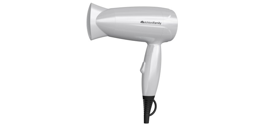 Asciugacapelli da viaggio Handy Style New - 13,5x8x20,5 cm - 1200 W - 220/240 V - grigio - Melchioni family