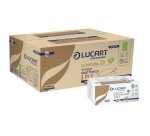 Asciugamani piegati a Z EcoNatural Plastic Free - 17 gr - 23,5 x 21,5 cm - goffratura corda - avana - Lucart - pacco da 198 pezzi