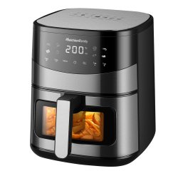 Friggitrice ad aria Arianna - doppia resistenza - 39 x 33,5 x 39,5 cm - 6,5 L - nero - Melchioni family