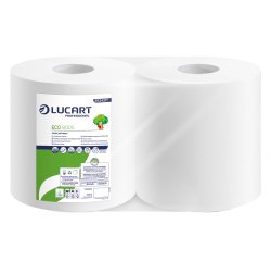 Bobina asciugatutto Eco 800S - 2 veli - 18,5 gr - diametro 26 cm - H 21,5 cm x 192 m - microgoffrata - Lucart