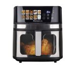 Friggitrice ad aria Gaia Plus - doppia resistenza - 38,8 x 33,7 x 38,5 cm - 8 L - nero - Melchioni family