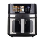 Friggitrice ad aria Gaia Plus - doppia resistenza - 38,8 x 33,7 x 38,5 cm - 8 L - nero - Melchioni family