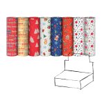 Carta regalo riciclata fantasie natale - 100 fogli - 70x100cm - fantasie assortite - Rex Sadoch
