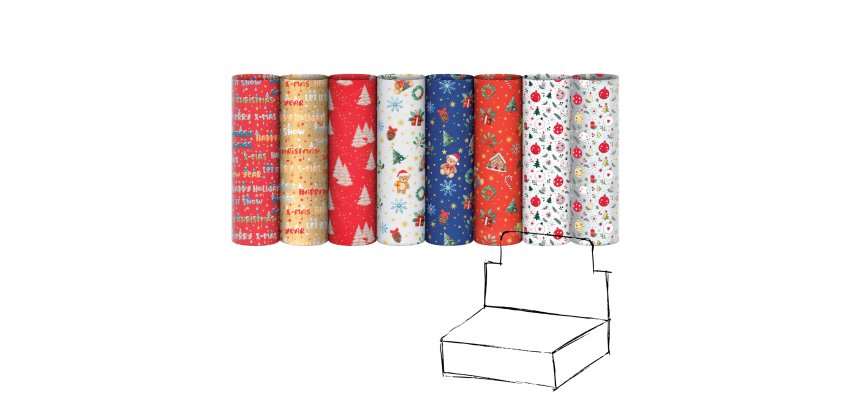 Carta regalo riciclata fantasie natale - 100 fogli - 70x100cm - fantasie assortite - Rex Sadoch