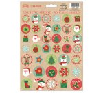 Stickers adesivi fustellati - motivi natale - colori assortiti - Rex Sadoch