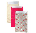 Sacchetto regalo - fantasia Natale assortite - c/patella adesiva - 36 x 50 + 5 cm - carta - Rex Sadoch - conf. 2pz