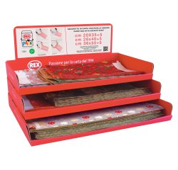 Sacchetto regalo - fantasia Natale assortite - c/patella adesiva - Rex Sadoch - expo 150 pezzi
