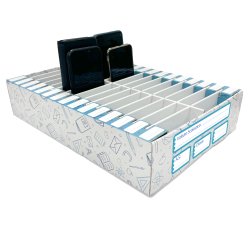 Contenitore portacellulare - 30 posti - cartone ondulato -  26,5 x 38,5 x 8 cm - Brefiocart