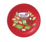 Piatto frutta - compostabile - diametro 17 cm - rosso - Dopla - conf. 20 pezzi