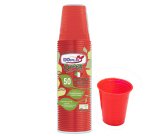 Bicchieri monouso - compostabili - 200 ml - rosso - Dopla - conf. 50 pezzi