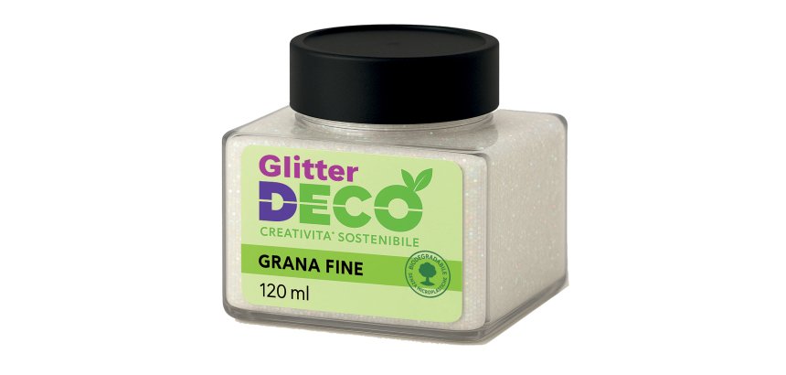 Glitter Bio grana fine - 120ml - iridescente - Deco