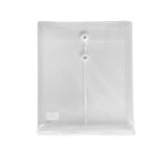 Busta con laccio e soffietto - 25 x 33 cm - PP - trasparente - Lebez