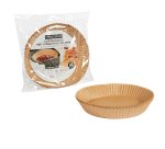 Vaschette cartaforno per friggitrice ad aria - in busta - diametro 20 cm - altezza 4,5 cm - avana - Perfetto Kitchen - conf. 25 pezz i