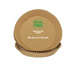Vaschette cartaforno per friggitrice ad aria - in busta - diametro 20 cm - altezza 4,5 cm - avana - Perfetto Kitchen - conf. 25 pezz i