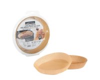Vaschette cartaforno per friggitrice ad aria - in astuccio - diametro 20 cm - altezza 4,5 cm - avana - Perfetto Kitchen - conf. 50 p ezzi