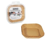 Vaschette cartaforno per friggitrice ad aria - in astuccio - 16 x 16 x 4,5 cm - avana - Perfetto Kitchen - conf. 50 pezzi