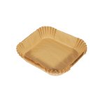 Vaschette cartaforno per friggitrice ad aria - in astuccio - 16 x 16 x 4,5 cm - avana - Perfetto Kitchen - conf. 50 pezzi