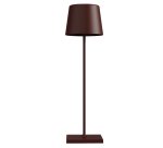 Lampada da tavolo 851 - ricaricabile - 8 x 30 cm - metallo - marrone - Palmina