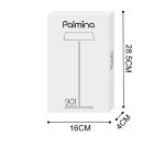 Lampada da tavolo 901 - c/aggancio magnetico - 10 x 30 cm - alluminio - bianco - Palmina