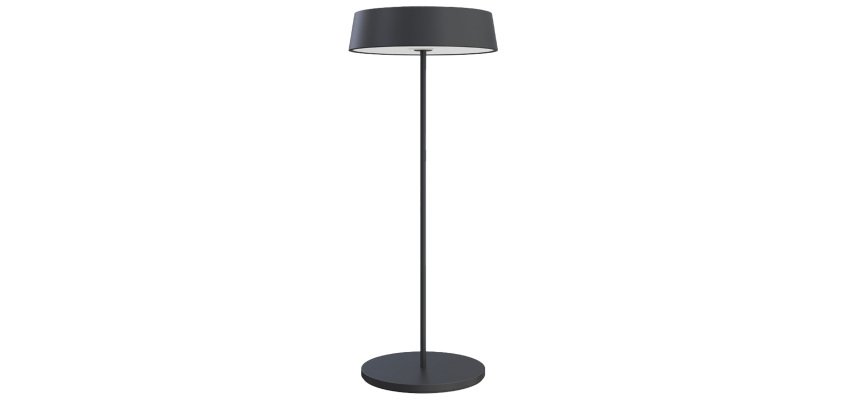 Lampada da tavolo 901 - c/aggancio magnetico - 10 x 30 cm - alluminio - nero - Palmina
