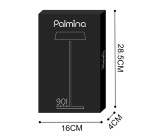 Lampada da tavolo 901 - c/aggancio magnetico - 10 x 30 cm - alluminio - nero - Palmina