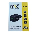 Caricatore USB -  45W -  1 USB-C + 1 USB-A - Nero - MKC Melchioni