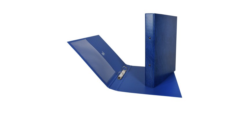 Raccoglitore Stelvio - 22 x 30 cm - 2 anelli a R 25 mm - dorso 3 cm - blu - Sei Rota