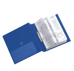 Raccoglitore Stelvio - 22 x 30 cm - 2 anelli a Q 65 mm - dorso 9 cm - blu - Sei Rota