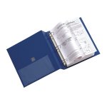 Raccoglitore Stelvio - 22 x 30 cm - 3 anelli a D 40 mm - dorso 5,5 cm - blu - Sei Rota
