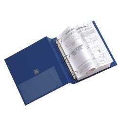 Raccoglitore Stelvio - 3 anelli a D 40 mm - dorso 5,5 cm - 22 x 30 cm - blu - Sei Rota