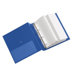 Raccoglitore Stelvio - 22 x 30 cm - 4 anelli a R 16 mm - dorso 2,5 cm - blu - Sei Rota