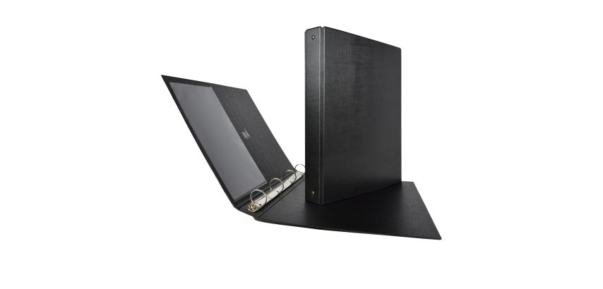Raccoglitore Stelvio - 22 x 30 cm - 4 anelli a R 25 mm - dorso 3 cm - nero - Sei Rota