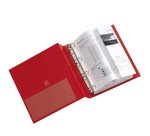 Raccoglitore Stelvio - 22 x 30 cm - 4 anelli tondi 40 mm - dorso 5,5 cm - rosso - Sei Rota