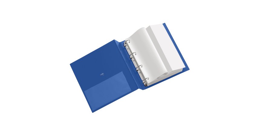 Raccoglitore Stelvio - 22 x 30 cm - 4 anelli a D 40 mm - dorso 5,5 cm - blu - Sei Rota