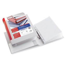 Raccoglitore personalizzabile Stelvio TI - 2 anelli a D 25 mm - dorso 4 cm - 22 x 30 cm - bianco - Sei Rota