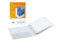 Raccoglitore personalizzabile Fly - 22 x 30 cm - 4 anelli a D 17 mm - dorso 5,5 cm - bianco - Sei Rota