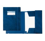 Cartella 3 lembi con elastico F - 25 x 35 cm - dorso 3 cm - Colpan - blu - Sei Rota