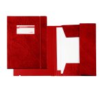 Cartella 3 lembi con elastico F - 25 x 35 cm - dorso 3 cm - Colpan - rosso - Sei Rota