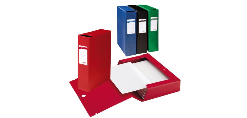 Scatola archivio Scatto - dorso 8 cm - 25 x 35 cm - nero - Sei Rota