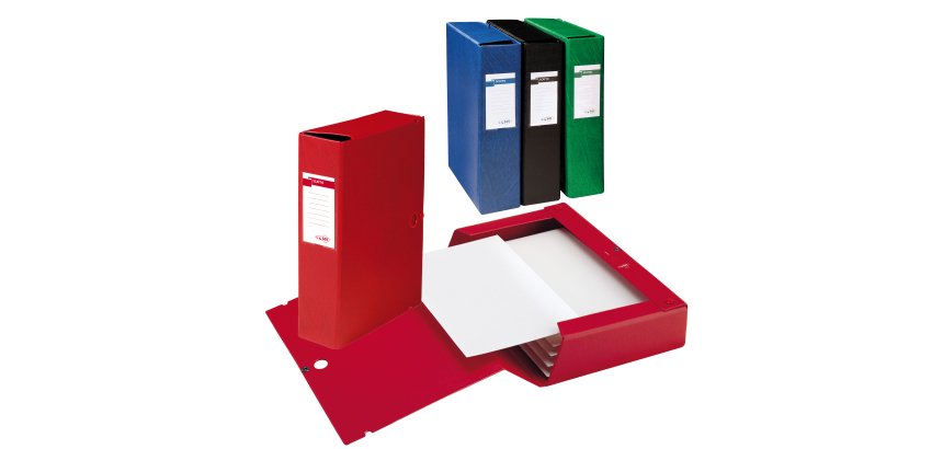 Scatola archivio Scatto - dorso 8 cm - 25 x 35 cm - nero - Sei Rota